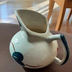  Purinton Slip Ware Pottery Leaves Flower Pitcher