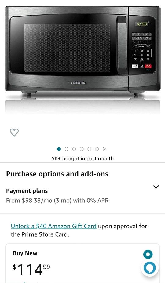 New In Box Toshiba Microwave