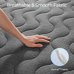  Queen Mattress Pad Waterproof Mattress Protector, Washable Mattress Topper with Skin-Friendly Tencel Cover, Washable Bed Pads for Adults 