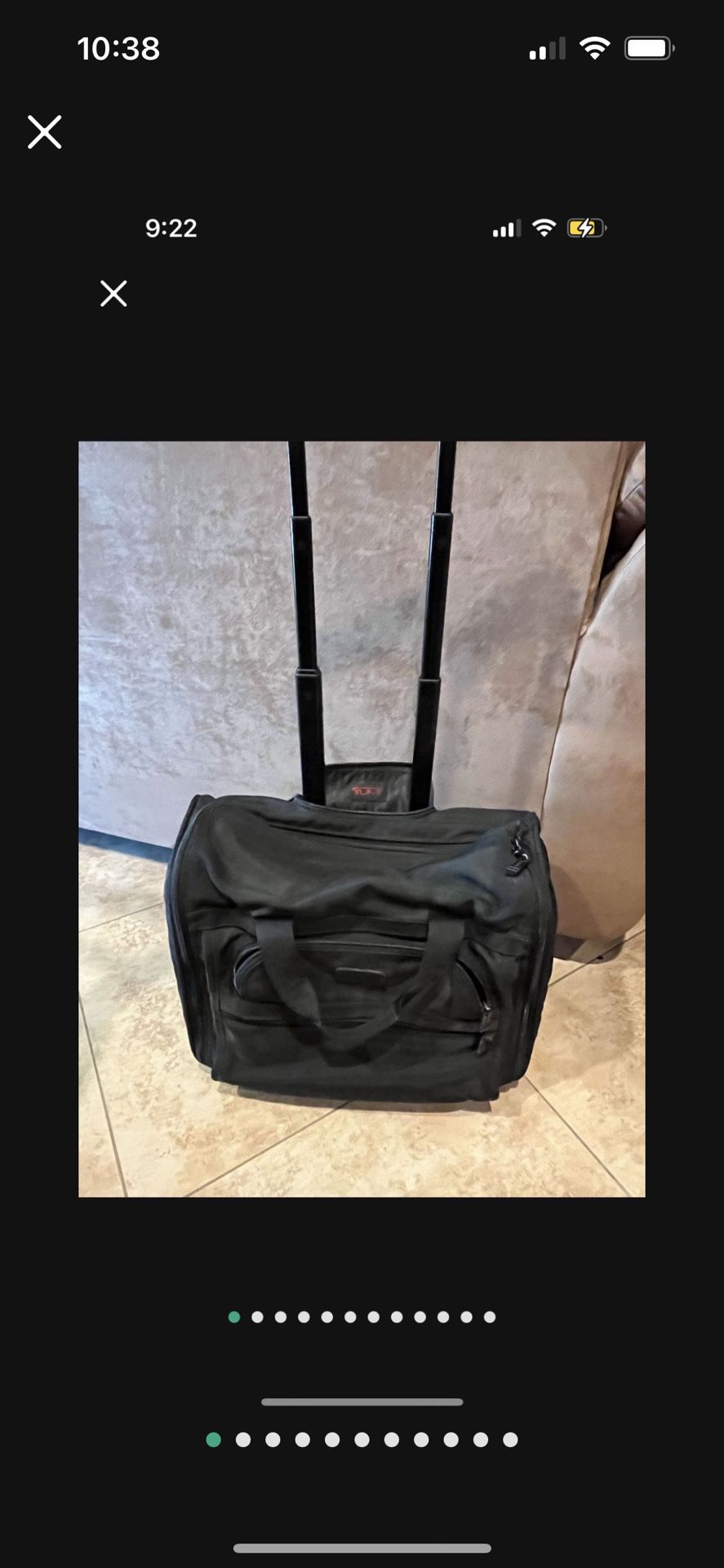Reduced! Tumi Bag ,roller Bag Excellent Condition, Clean , With bags And Lock