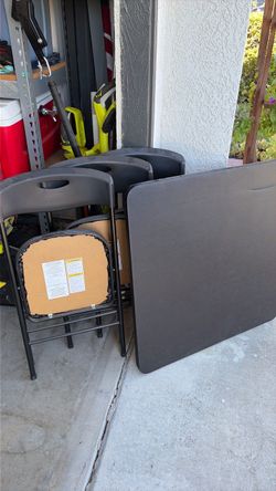 Card table and chairs