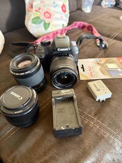Canon EOS DSLR Camera with Lenses and Accessories