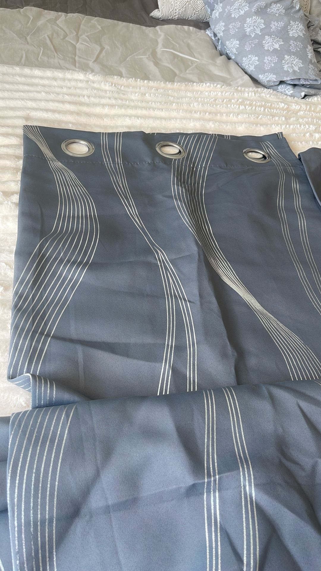 Modern Curtains Silver With Gray