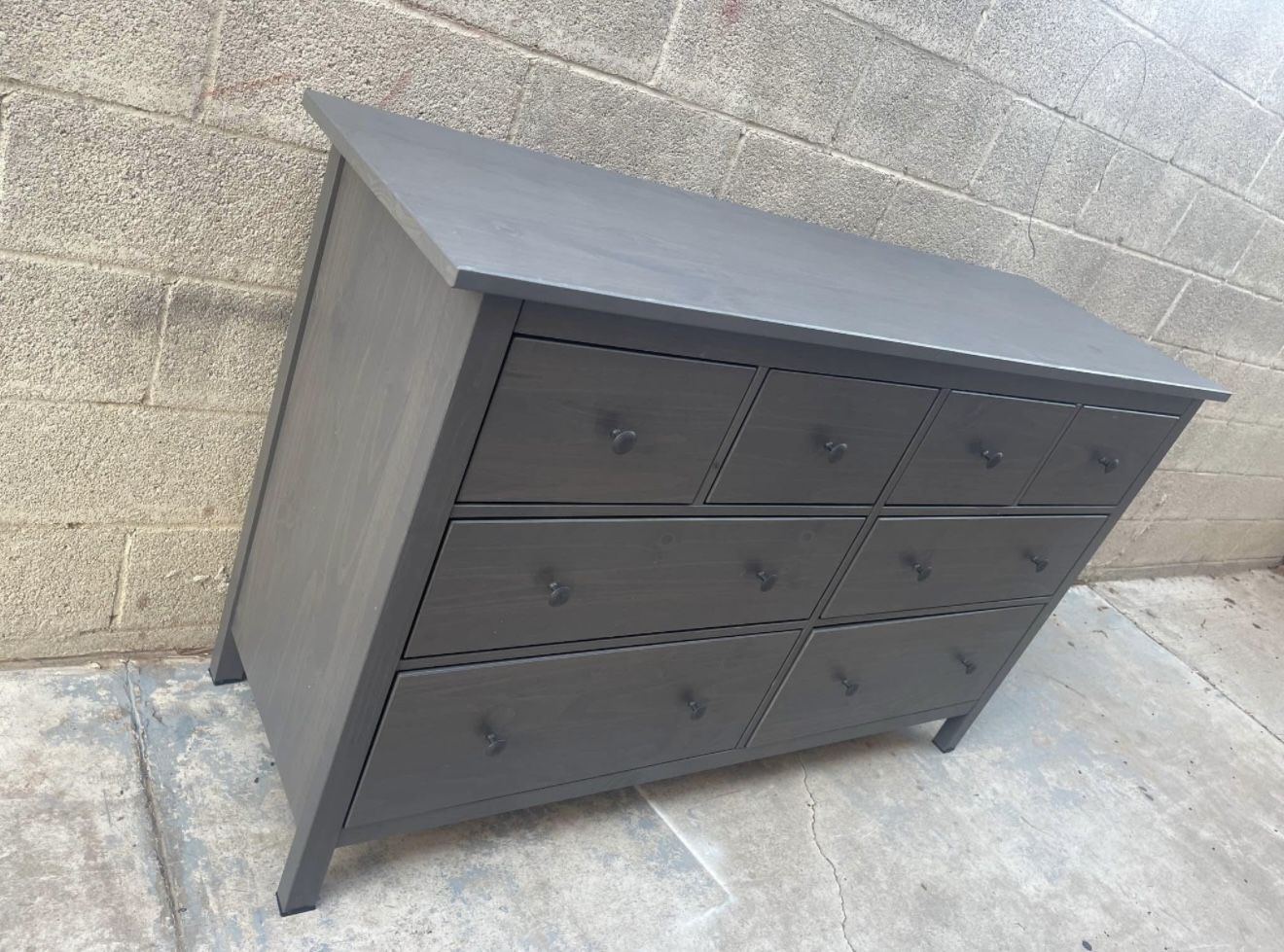 Ikea Hemnes Solid Wood Gray 8 Drawer Dresser