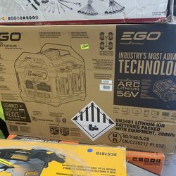 EGO New Portable Power Station 3000W 56v  5ah Batteries Included 4pc Brand New 