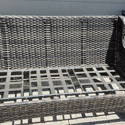 Faux Wicker Couch w/o Cushion 
