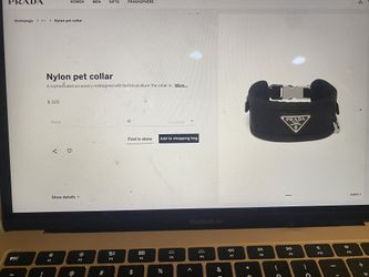 Prada dog logo collar