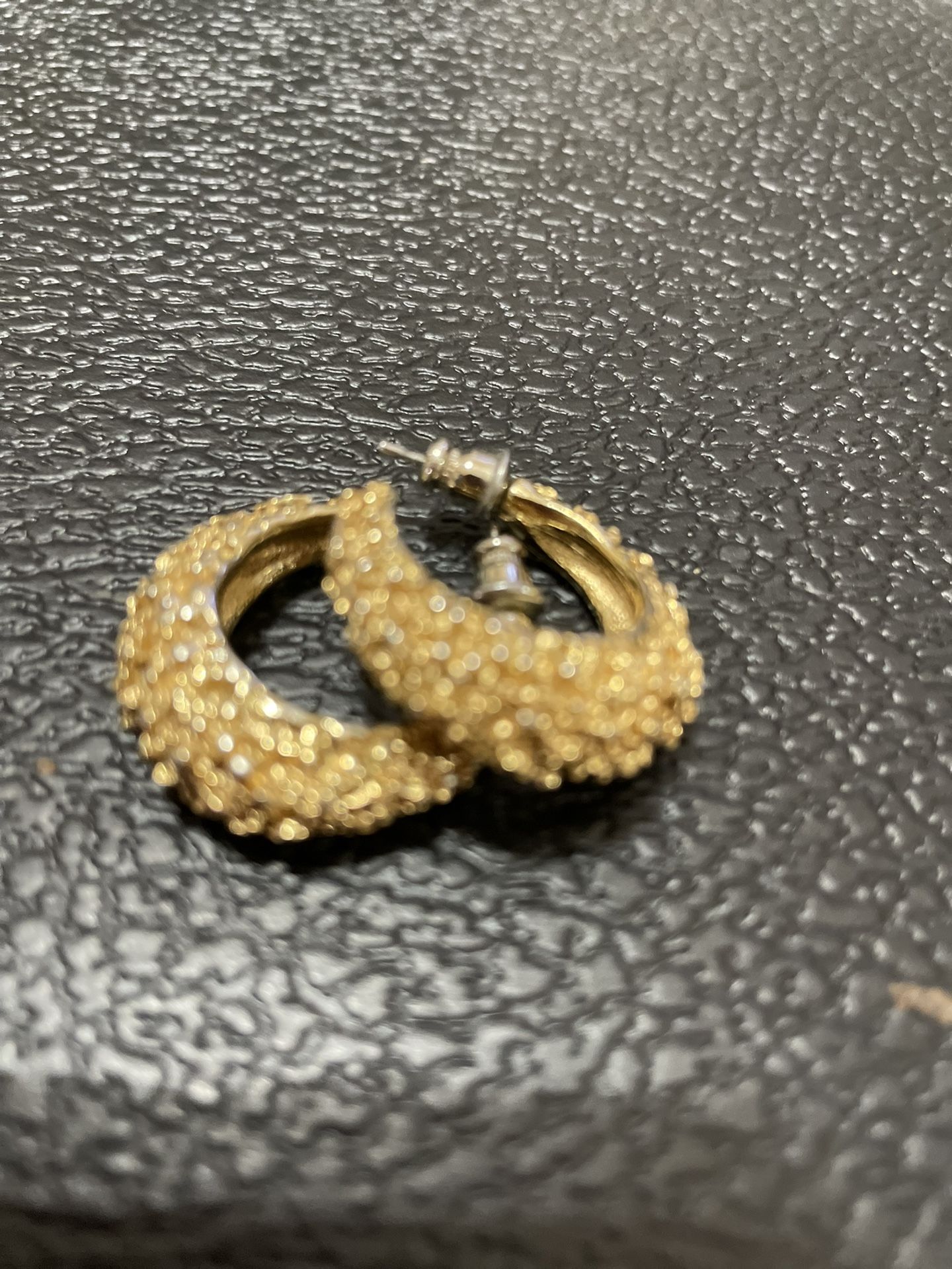 Gold Tone Hoop Earrings