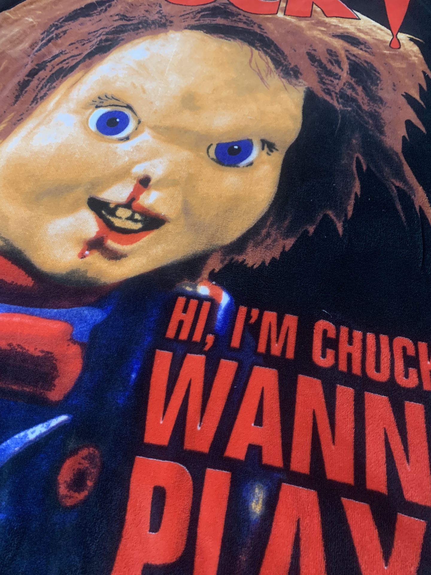 Chucky “wanna Play” Blanket 