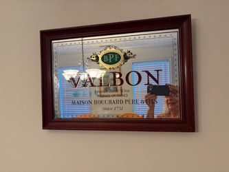 Valbon French Table Wine Advertising Mirror