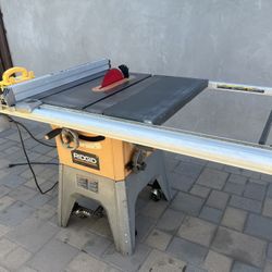 RIGID R4512 Table Saw - Cast Iron Top + Extras (Grr-ripper, Insert, Blades)