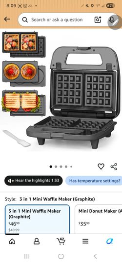 Waffle,Pancakes, Sandwich Maker Grill