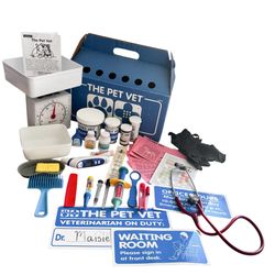Pet Vet Kids Toy Pretend Veterinarian Boxed Set Dr Doctor Kit boys Girls Make Believe