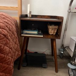 Small dark wood side table