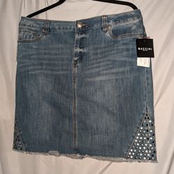 Women's Baccini Jean Skirt Size 14P New With Tags