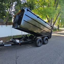 BRAND NEW DUMP TRAILER 12x8x4 12,000 LBS HYDRAULIC SYSTEM ROLLING TARP AND SPARE TIRE LED LIGHTS TITLE IN HAND READY FOR WORK FOR ANY QUESTION TEXT ME