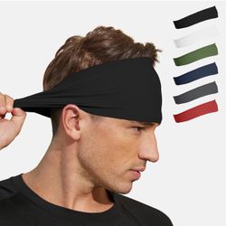 VIMPEP Tenacious Sports Headbands for Men Soft Feeling Non Silp Sweatband Workout Headband for Running,Cycling,Basketball,Tennis,Yoga Fitness Stretchy