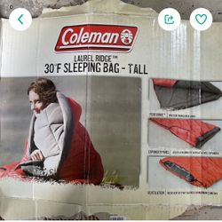 Sleeping Bag Coleman Tall Grande 30 -f  New