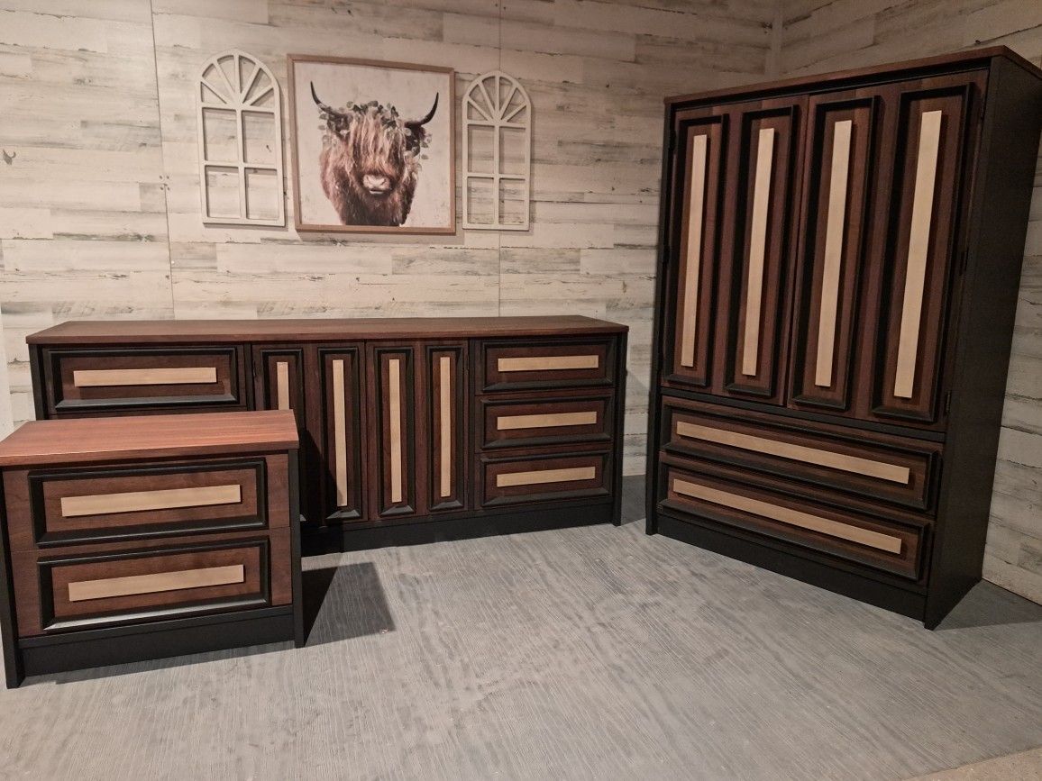 3pc Mid-century Bassett Dresser Set 