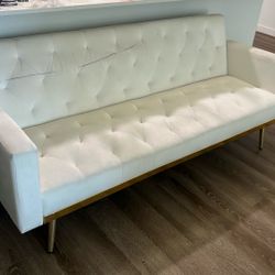 white and gold futon 