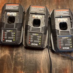 Robbie 18 V battery chargers three of them for $25.00