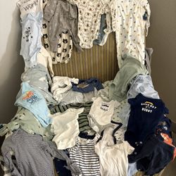 Newborn Baby Boy Clothes, Bottles, Shampoo
