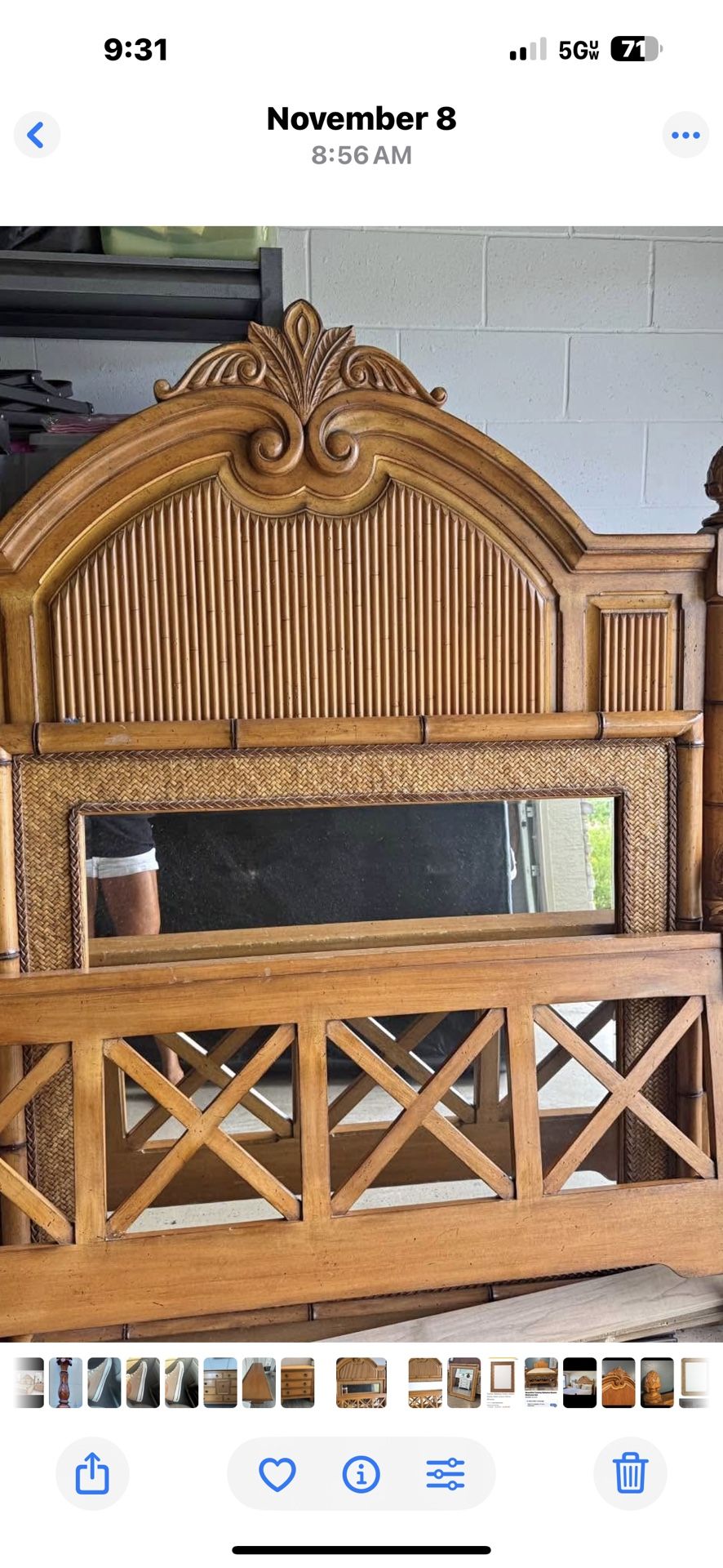 Tommy Bahama king Bed W/ 2 Drexel Night Stands