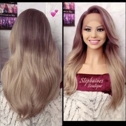 Human Hair Blended Lace Front Wig 