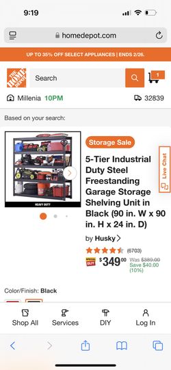 Husky Industrial Storage Rack. 90x24x90