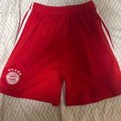 Adidas Bayern Munich Soccer Shorts Red Size XL