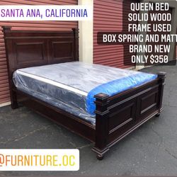 Queen Size Bed With New Mattress