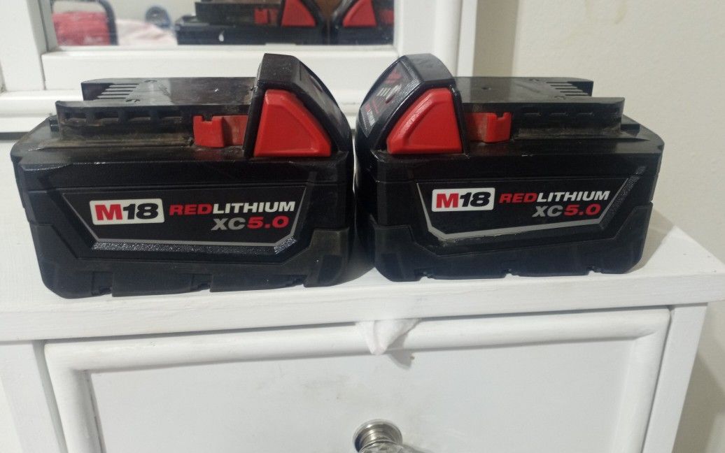 Milwaukee Batteries 5.0 CHEAP $90 X 2