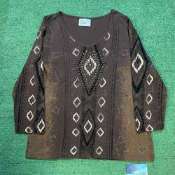 Vintage Cactus Bay brown longsleeve