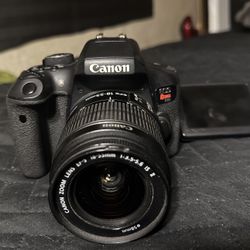 Canon T6i  With 18-55mm Lense And Two Batteries 