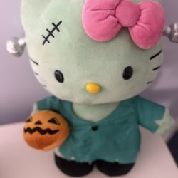 Hello Kitty Halloween Frankenstein Plushy
