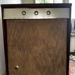 PHONOGRAPH Console Emerson Hi-Fi 1950's Vintage 6V6 Tube 4 Speakers