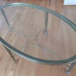 Brass/Gold Glass Coffee Table 
