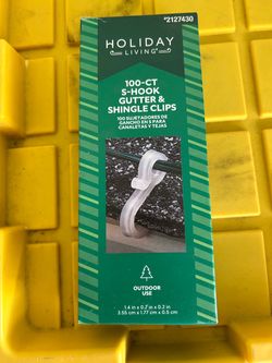 Holiday Living 100-CT S-Hook Gutter & Shingle Clips