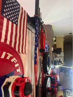 Olympic bar brand new American flag wrapped