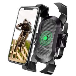 Cell Phone Holder for Bike Handlebar - Compatible with Universal Smartphone - Premium Grade Mount for Sport Bicycles and Motorcycles - Anti Shake
