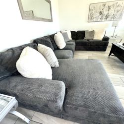 3pc grey Sectional From American Furniture 