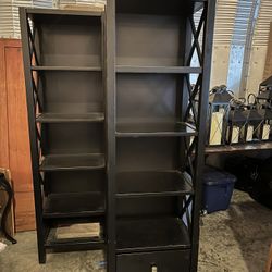 3 Pc Bookshelves With Hanging File Drawer