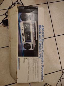 Am Fm stereo cassette recorder and black and white tv brand new never used still in box (make offer not firm on price)