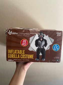 Inflatable gorilla costume
