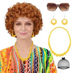 Mrs Roper Threes Company 70s Wig Costume Halloween Cruise