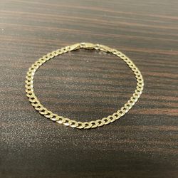 14K Curb Link Bracelet 7 Inches 