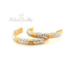 14k Two Tone Earrings 