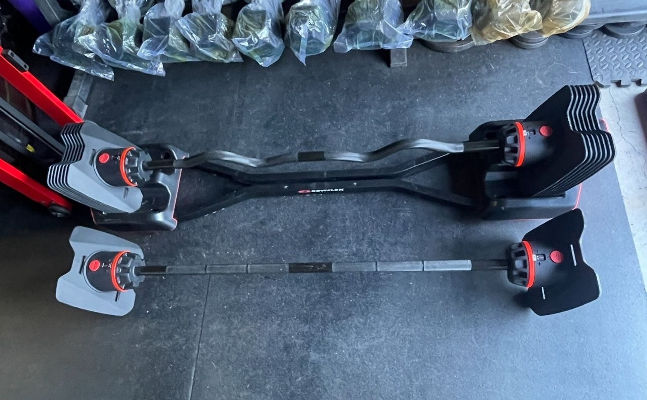 BowFlex SelectTech 2080 Barbell and Curl Bar…. Home Gym Fitness… $420 Price Is Firm!!!