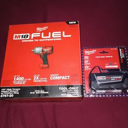 Milwaukee High Torque Impact With 5.0 Battery 