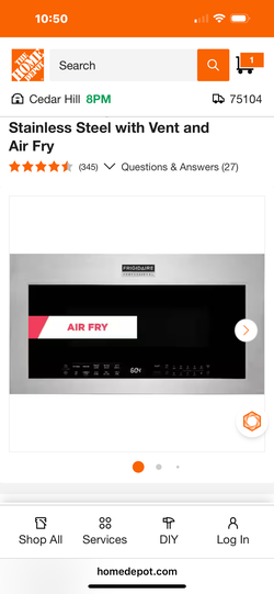Frigidaire Convection /Air Fryer Mw
